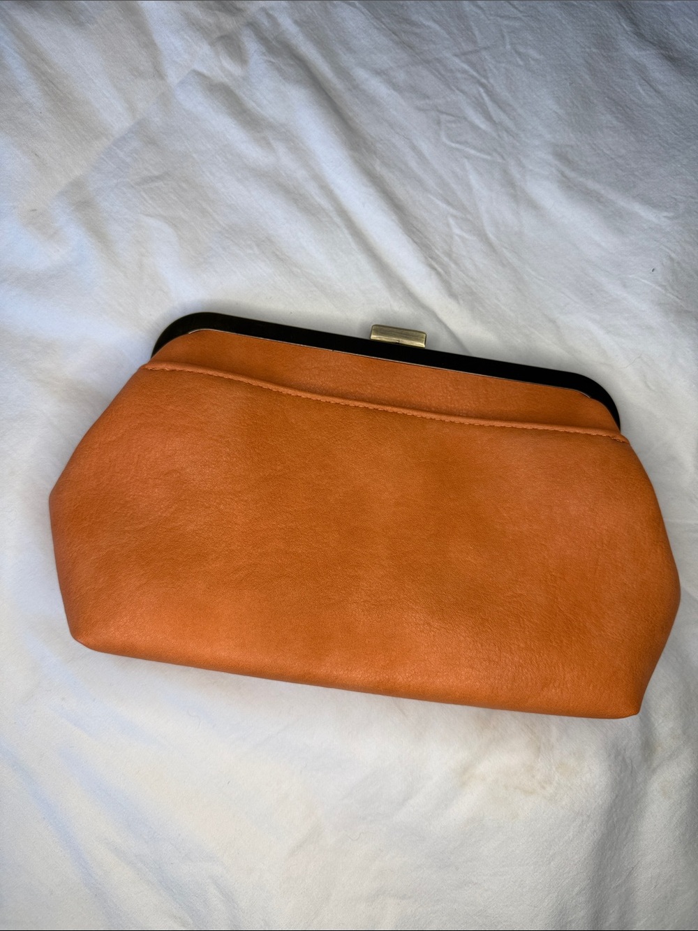 Joy Susan Small Orange peach crossbody Vivie Convertible Kisslock purse clutch